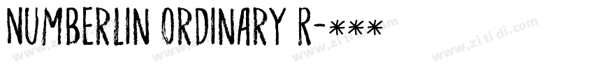 Numberlin Ordinary R字体转换